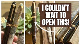 This Aurora 88 Ebonite Cognac Fountain Pen is incredible!  Unboxing & Swatching Pen