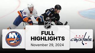 NHL Highlights | Islanders vs. Capitals - November 29, 2024