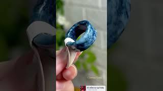 Ngọc Jadeite Jade A Myanmar Màu Blue Sapphire siêu hiếm #trangsucphongthuy #claritasgems