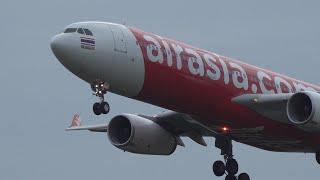 Thai AirAsia X Airbus A330-300 HS-XTK Landing at NRT 34L