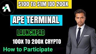 Ape Terminal Launchad 100x to 200x Crypto | How to Participate in ApeTerminal Tutorial | Laika Ai