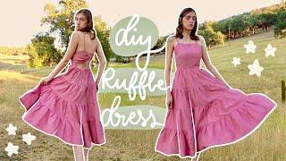 DIY Tiered Ruffle Dress | Step by Step Sundress Tutorial