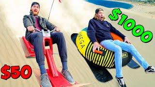 $50 vs $1000 Sand Sleds GONE WRONG!  *BUDGET BATTLE*