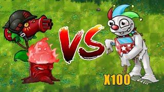 PVZ 1 Fusion Challenge!! 2 Fusion Ultimate Plants VS 100 Random Zombie + EXTRA - Who Will Win?