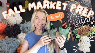 Fall Crochet Market Prep Vlog - preparing for craft shows as a vendor! *COZY*