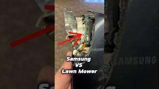 I'm surprised this worked. Samsung A10e survives lawnmower. A data recovery success story! #repair