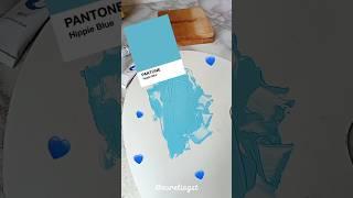 Color Mixing Make Hippie Blue #shorts #art #acrylicpainting #acrylicpaint #colormixing