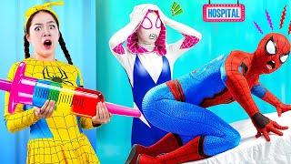 Soyay Doctor helps Spider-Man in danger | Spider-Man en el hospital de superhéroes