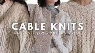 17 cable knitting patterns to knit this fall  including yarn & color inspo!