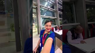 My 1st Flight ️ | Cabin Crew #airhostess #cabincrew #youtubeshorts #flightattendant #aviation #fly