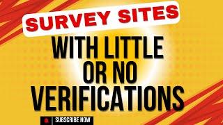 Uncover Survey Sites with EASY Sign-Up! No ID Required! [2024] | Earn Money Online |OnlineEarnHunter