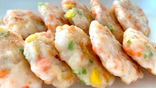 Easy & Delicious Shrimp Fritter️香煎虾饼 清甜Q弹