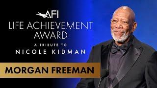 Morgan Freeman Honors Nicole Kidman at the 49th AFI Life Achievement Award