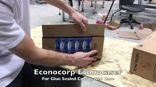 Econocorp Econocaser for Case Packing Inner Cartons in to a Corrugated Case to be Glued Closed