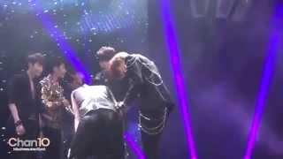 120417 EXO-K - Show Champion Kai Hurt, Chanyeol's butt XD (Chanyeol Fancam)