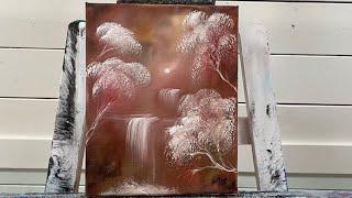 Acrylic Painting Tutorial  “Sepia Sunrise” step by step for BEGINNERS!