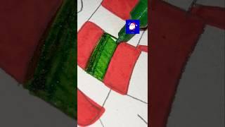 How to draw a CHRISTMAS PENGUIN  #shorts