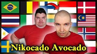 Nikocado Avocado in different languages meme