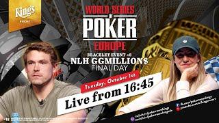  Finaltag des €25.000 WSOP Europe NLH GGMillion$ Events #8, live aus dem King's  ️Hachi