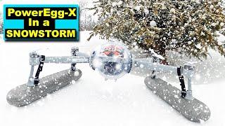 Powervision PowerEgg-X Drone flying in a little Winter Snowstorm