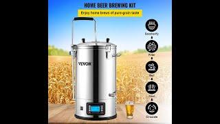 VEVOR Electric Brewing System, 9 2 Gal35 L Brewing Pot, All in One Home Beer Brewer wPump, Mash Boil