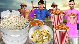 Delhi Ka Popcorn Momos Famous Fried Momos Street Food Hindi Kahani Hindi Moral Stories Comedy Video