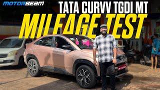 Tata Curvv Petrol TGDI MT - Mileage Test! | @MotorBeam