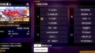 FREE FIRE PAID SCRIMS FOR PRACTICE #EAGLE ESPORTS