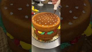 Testing out the hamburger cake!  #cakedecorating #cake #cakeinspiration #cakes #cakedecorator
