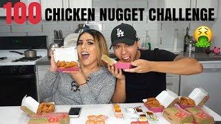 100 CHICKEN NUGGET CHALLENGE! WE BET $100!? | Brenda Huerta