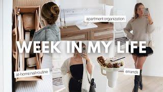 A WEEK IN MY LIFE: errands, apartment organizing, at-home gel nail routine