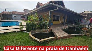 Casa Diferente na praia de Itanhaém em lote de 500 metros a 100 metros da praia