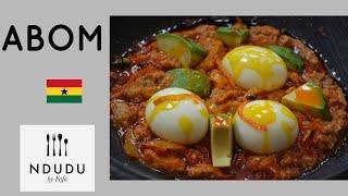 THE PERFECT SMOKY ABOM RECIPE ( Garden Egg /Aubergine sauce in an Asanka)️ Ndudu by Fafa