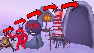 HOUSE HEAD, SCARY MOON, SEA EATER, ZOOCHOSIS, SIREN HEAD SIZE COMPARISON in Garry's Mod!