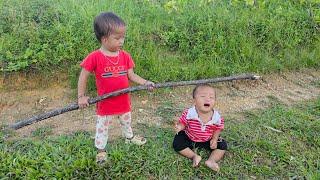 18 years old mother - Harvesting arrowroot to sell for money to buy food