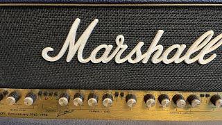 Marshall 30th Anniversary 6100LM & MF400A Cab with G12-K100 Speakers Orange Channel Tone Test Demo
