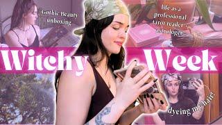 A Witchy Week in my Life VLOG | life as a professional witch, unboxings, + dyeing my hair!