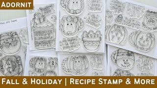 New Dianna Marcum Stamps for Fall & the Holidays at Adornit | Recipe Stamps & More!