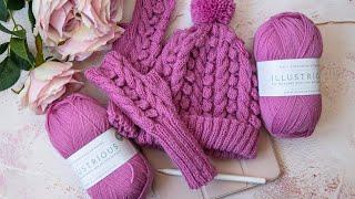 West Yorkshire Spinners Illustrious Hat & Wrist Warmers Kit