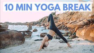 10 MIN YOGA FLOW: Yoga For Energy + Grounding | YOGA BREAK