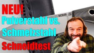 Vergleich! I Pulverstahl gegen normal Stahl I Schnitttest I  #untermesserung