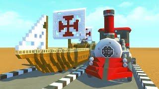 КОРАБЛЬ ПРОТИВ ПОЕЗДА В СКРАП МЕХАНИК ! ИГРАЕМ В SCRAP MECHANIC