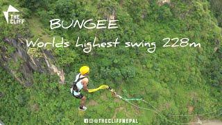 I jumped from the Worlds Highest Swing 228m || the cliff || Nepal