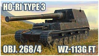 Ho-Ri Type III, Object 268/4 & WZ-113G FT • WoT Blitz Gameplay