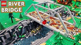 LEGO River | Bridge | Angled Road | 10 bricks of Depth