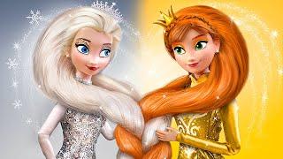 Golden Anna and Silver Elsa! 32 Frozen DIYs