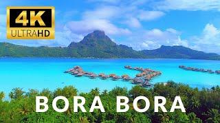 BORA BORA 4K  French Polynesia - Drone views with Relaxing Piano Music