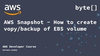 #16 AWS Snapshot | How to create backup/copy of #EBS