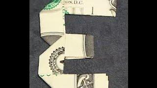 Fold Origami Dollar Bill Alphabet Letter E