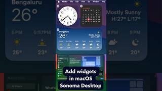 Add Widgets in macOS Sonoma Desktop